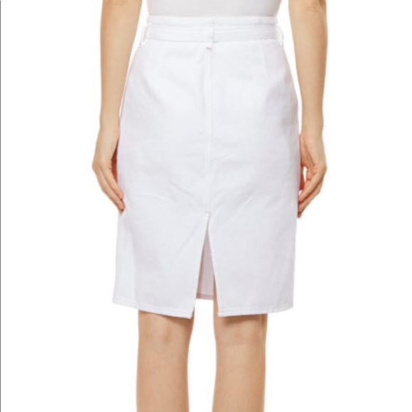 NWT J Brand Tie-Waist White Denim Skirt, 27 - Picture 4 of 8